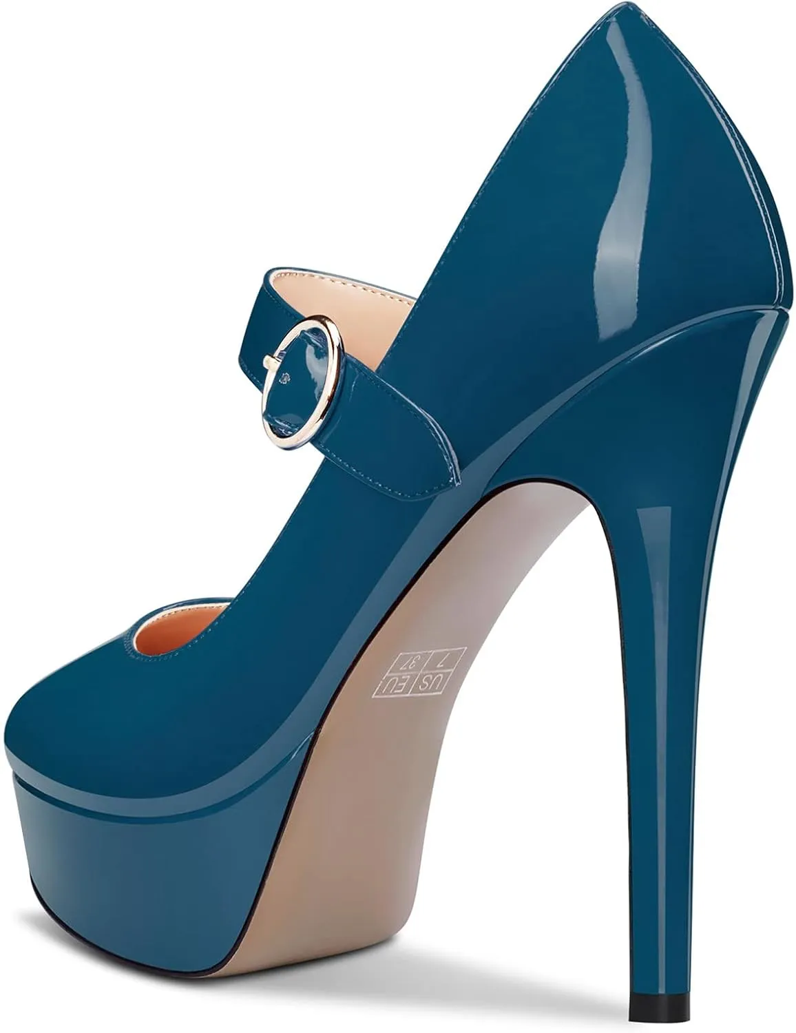 Castamere Women Stiletto High Platform Heel Round Toe Mary Jane Pumps Slip-on Classic Cute Dress 5.1 Inches Heels