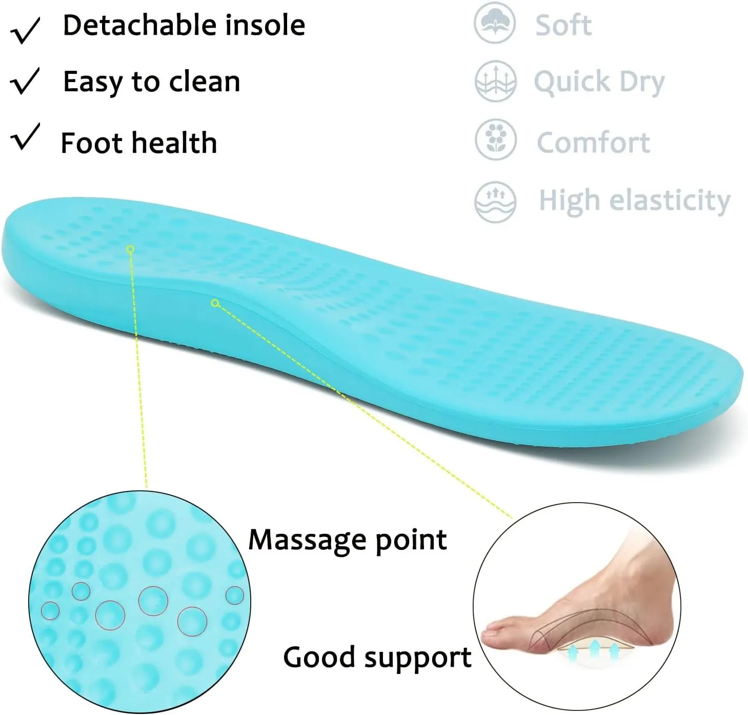 ChayChax Men's and Women's Arch Support Clogs Garden Shoes Slip-on Outdoor Beach Slippers with Removable Cushion Footbed