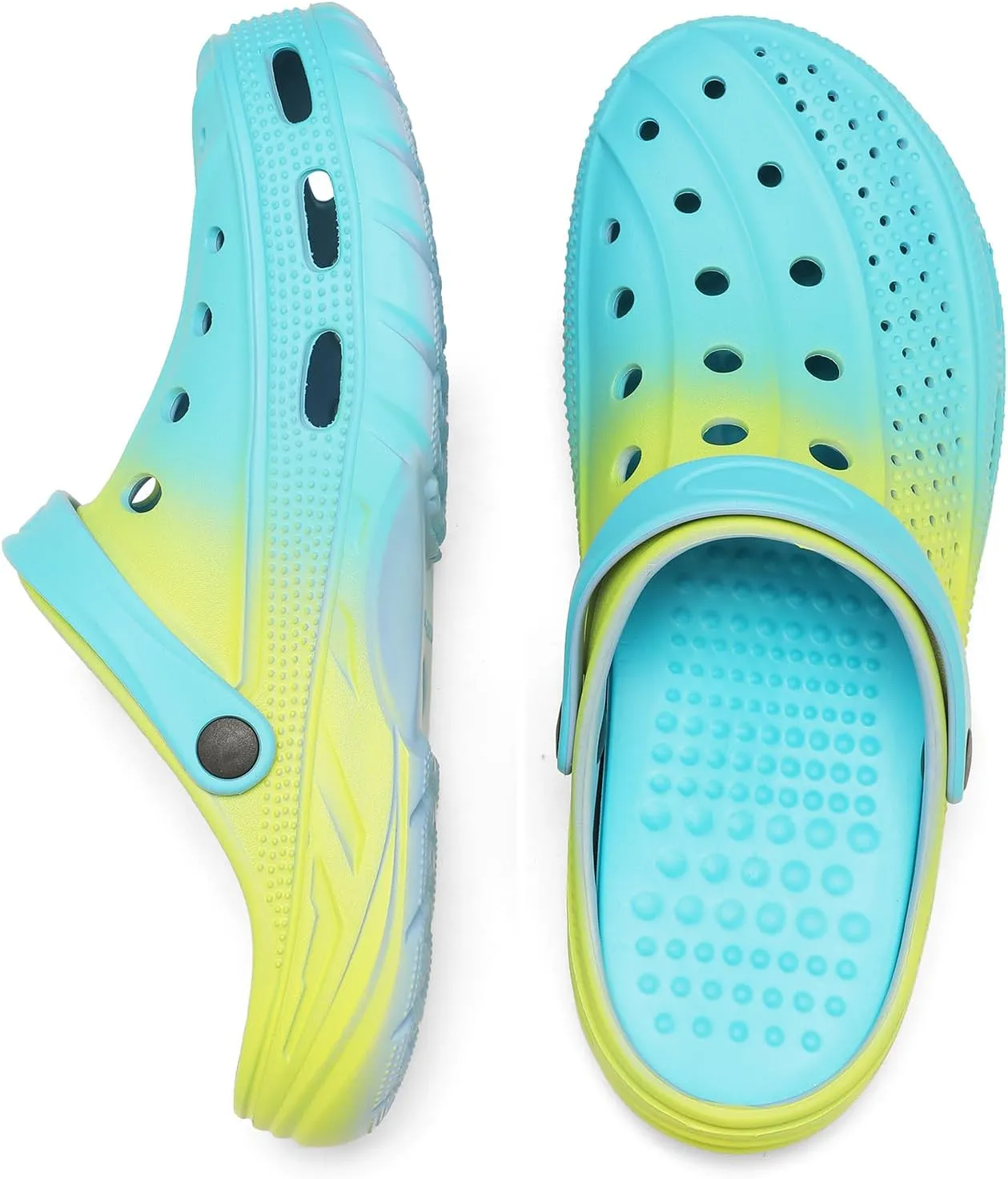 ChayChax Men's and Women's Arch Support Clogs Garden Shoes Slip-on Outdoor Beach Slippers with Removable Cushion Footbed
