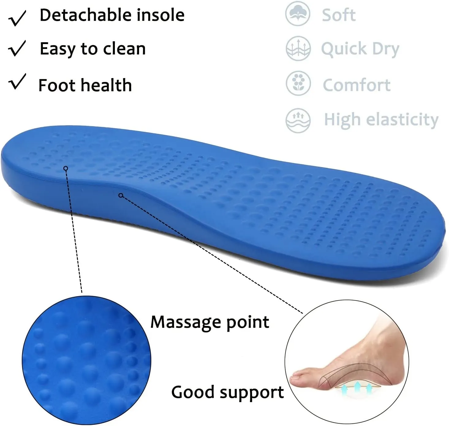 ChayChax Men's and Women's Arch Support Clogs Garden Shoes Slip-on Outdoor Beach Slippers with Removable Cushion Footbed