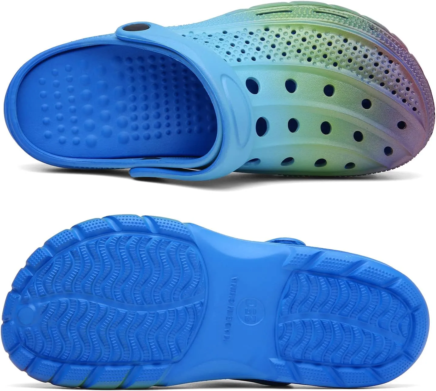 ChayChax Men's and Women's Arch Support Clogs Garden Shoes Slip-on Outdoor Beach Slippers with Removable Cushion Footbed