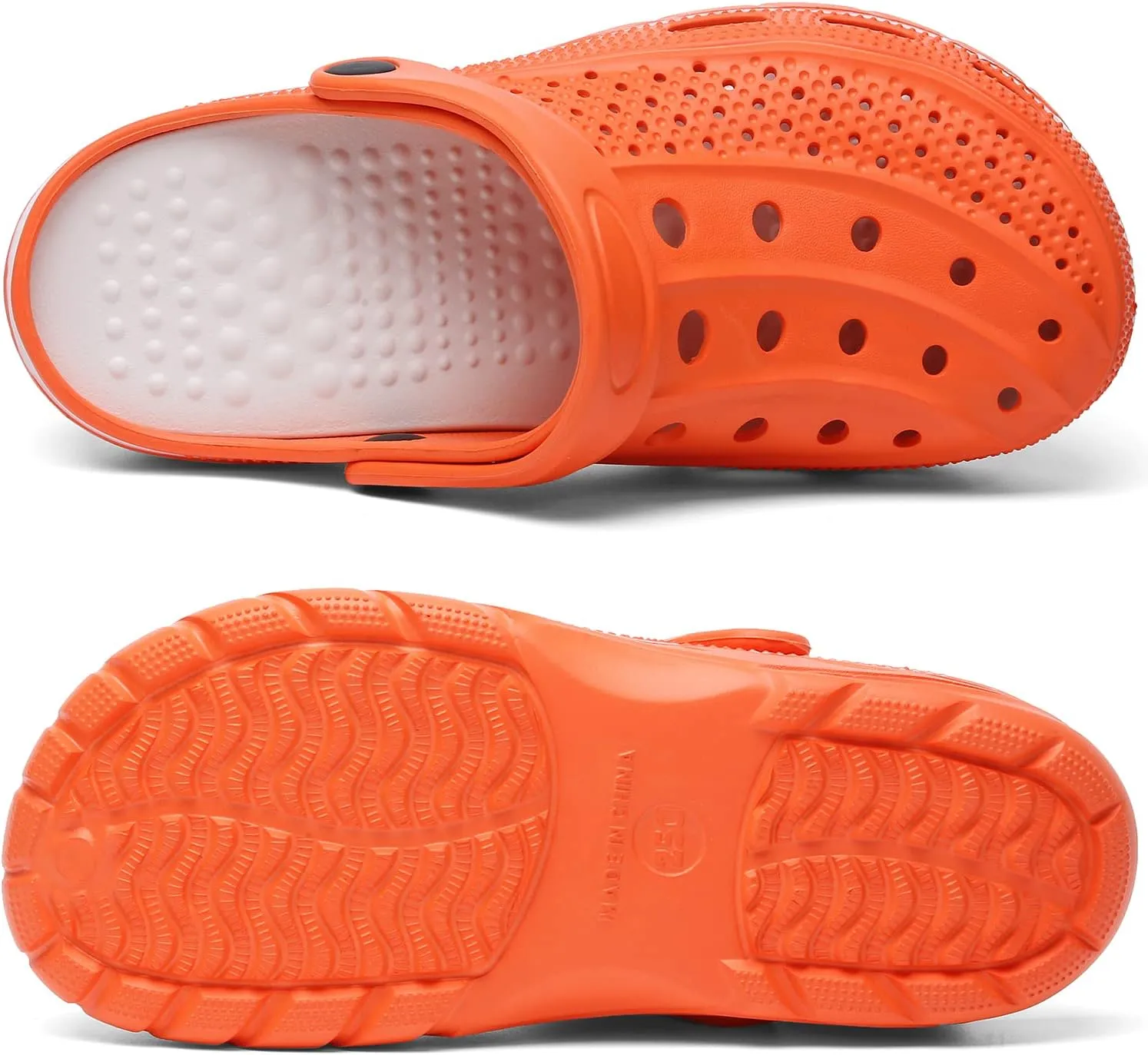 ChayChax Men's and Women's Arch Support Clogs Garden Shoes Slip-on Outdoor Beach Slippers with Removable Cushion Footbed