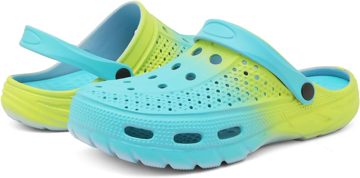 ChayChax Men's and Women's Arch Support Clogs Garden Shoes Slip-on Outdoor Beach Slippers with Removable Cushion Footbed