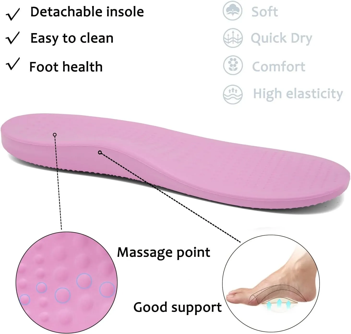 ChayChax Men's and Women's Arch Support Clogs Garden Shoes Slip-on Outdoor Beach Slippers with Removable Cushion Footbed