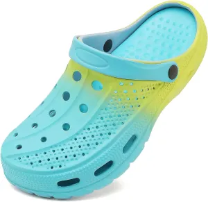 ChayChax Men's and Women's Arch Support Clogs Garden Shoes Slip-on Outdoor Beach Slippers with Removable Cushion Footbed