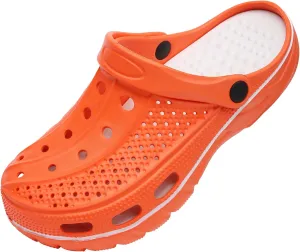 ChayChax Men's and Women's Arch Support Clogs Garden Shoes Slip-on Outdoor Beach Slippers with Removable Cushion Footbed