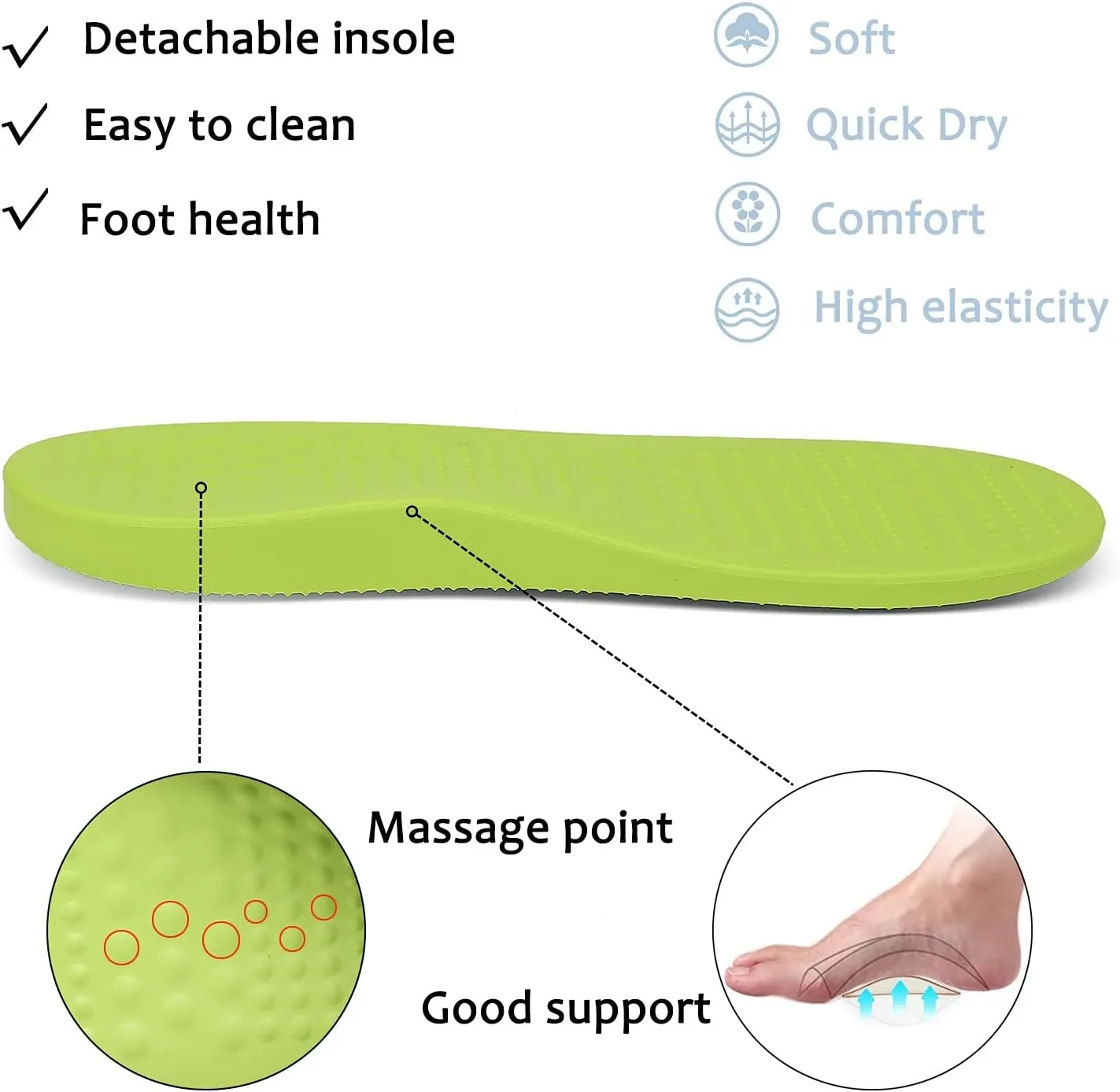 ChayChax Men's and Women's Arch Support Clogs Garden Shoes Slip-on Outdoor Beach Slippers with Removable Cushion Footbed