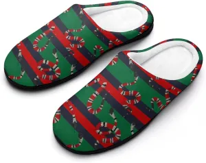 Christmas House Slippers For Woman Mens Memory Foam Bedroom Slippers Indoor Outdoor Slip-On Shoes Funny Fall Slippers