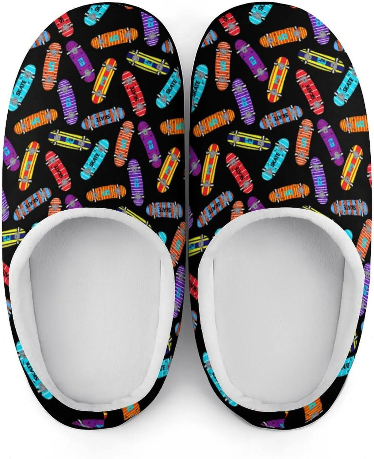 Christmas Slippers For Women Men Cotton House Slippers Hard Sole Comfy Clog Slippers Warm Slip-On Shoes Indoor Outdoor