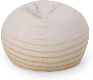 Christopher Knight Home Hudgeons 5 Foot Striped Bean Bag - Natural/Yellow Stripes