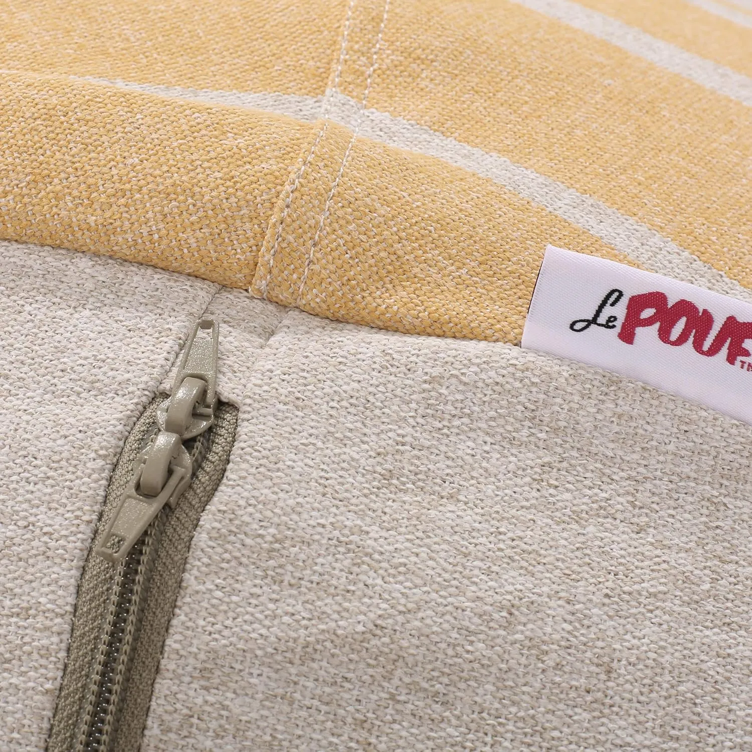 Christopher Knight Home Hudgeons 5 Foot Striped Bean Bag - Natural/Yellow Stripes