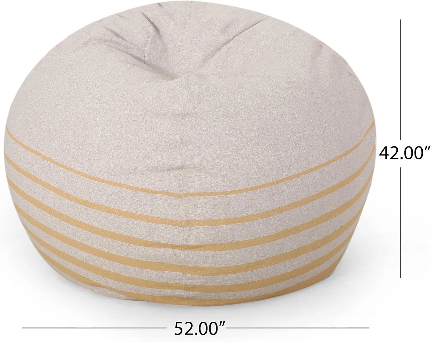 Christopher Knight Home Hudgeons 5 Foot Striped Bean Bag - Natural/Yellow Stripes
