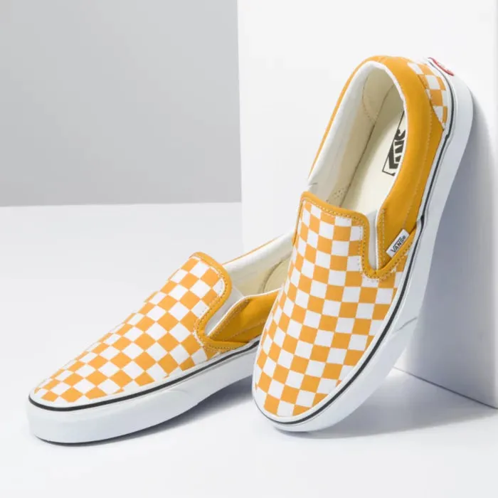CLASSIC SLIP-ON COLOR THEORY CHECKERBOARD GOLDEN YELLOW