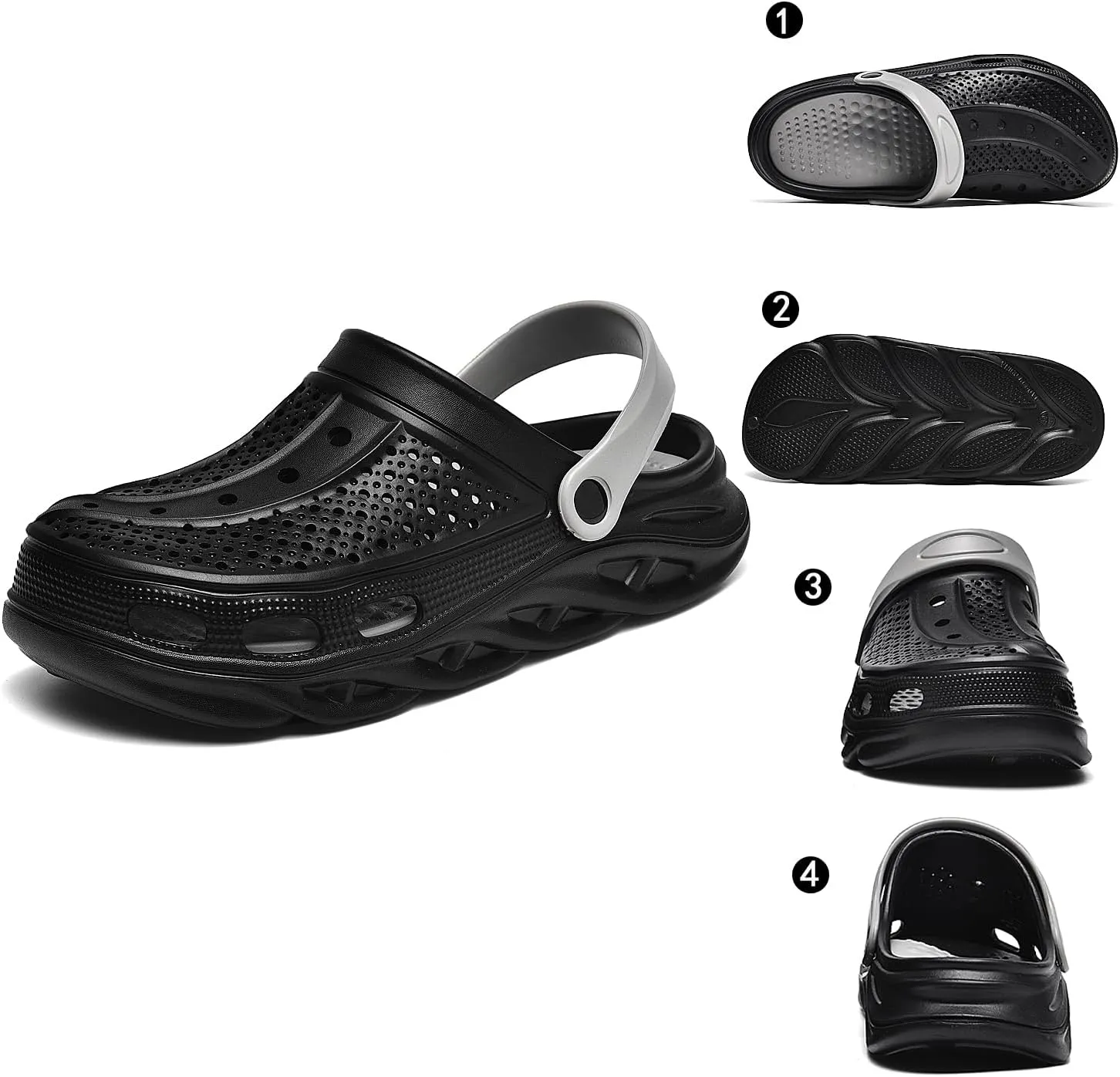 clootess Arch Support Garden Clogs Orthopedic Shoes for Women and Men Sandals Pillow Recovery Fasciitis Feet Insoles