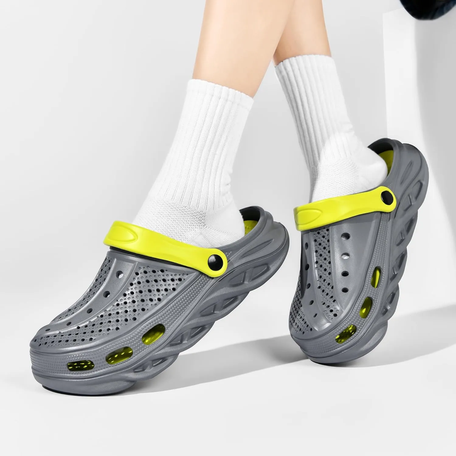 clootess Arch Support Garden Clogs Orthopedic Shoes for Women and Men Sandals Pillow Recovery Fasciitis Feet Insoles