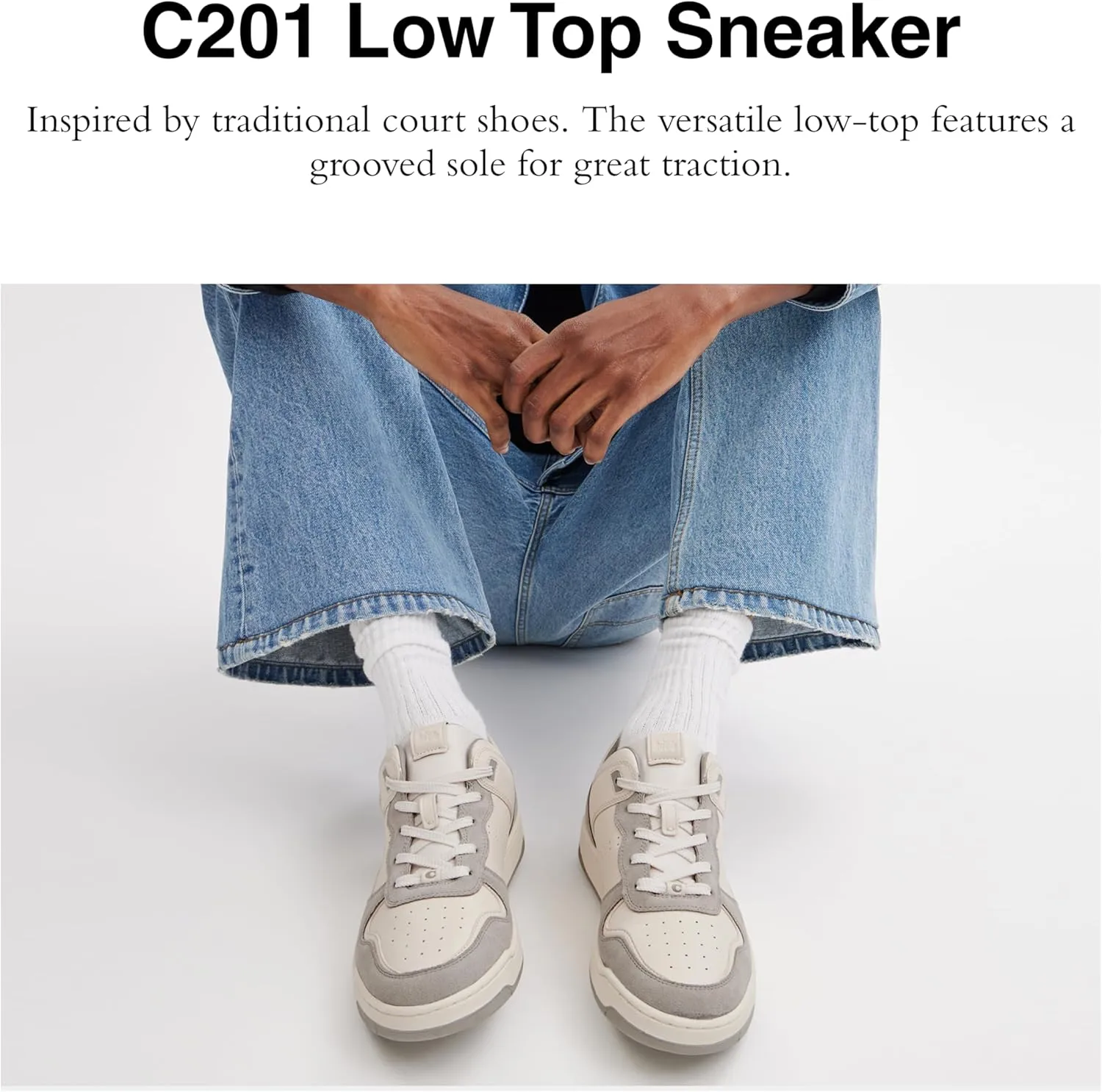 Coach Men's C201 Mixed Material Sneaker