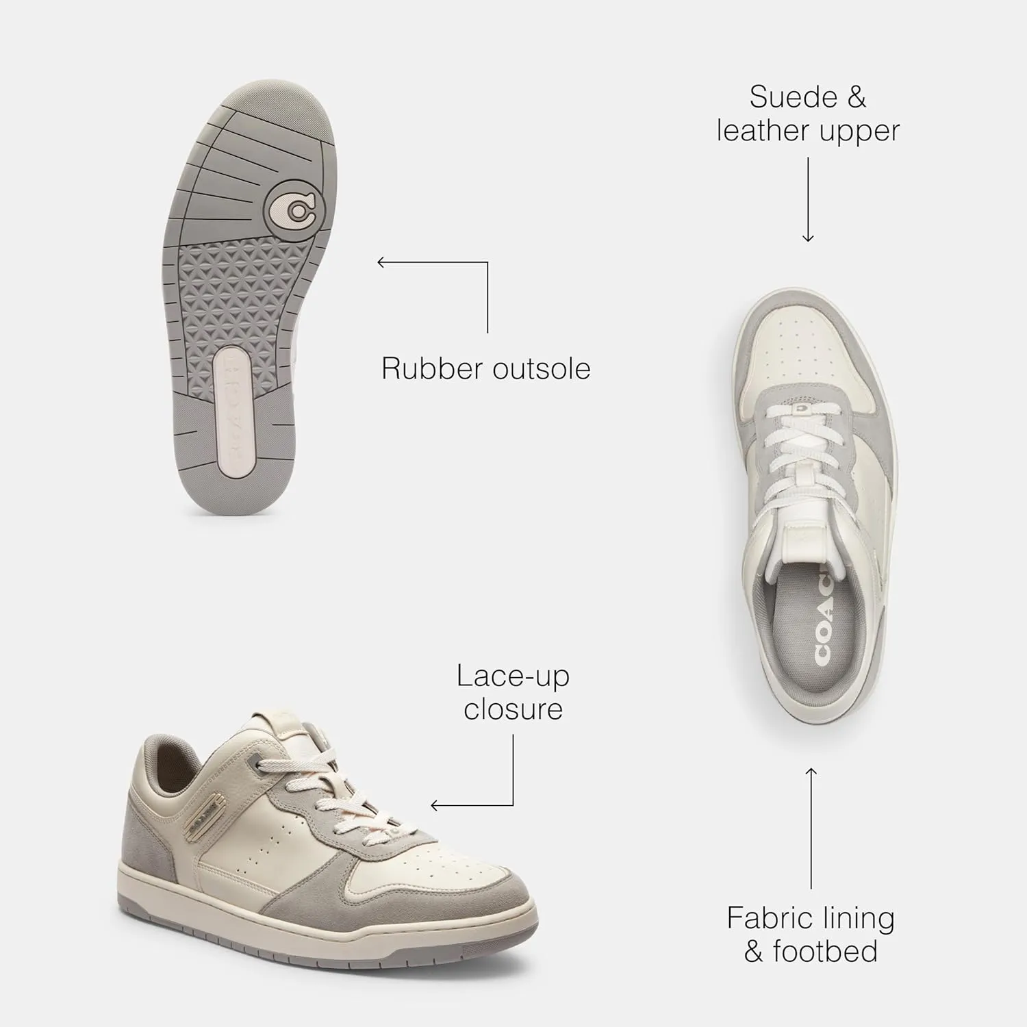 Coach Men's C201 Mixed Material Sneaker