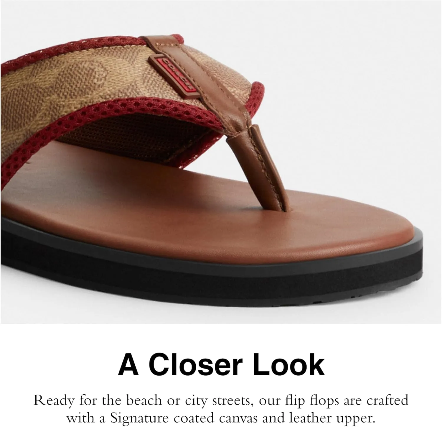 Coach Men's Signature Flip Flop