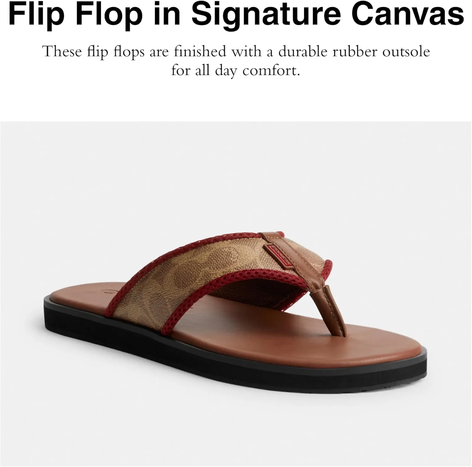 Coach Men's Signature Flip Flop