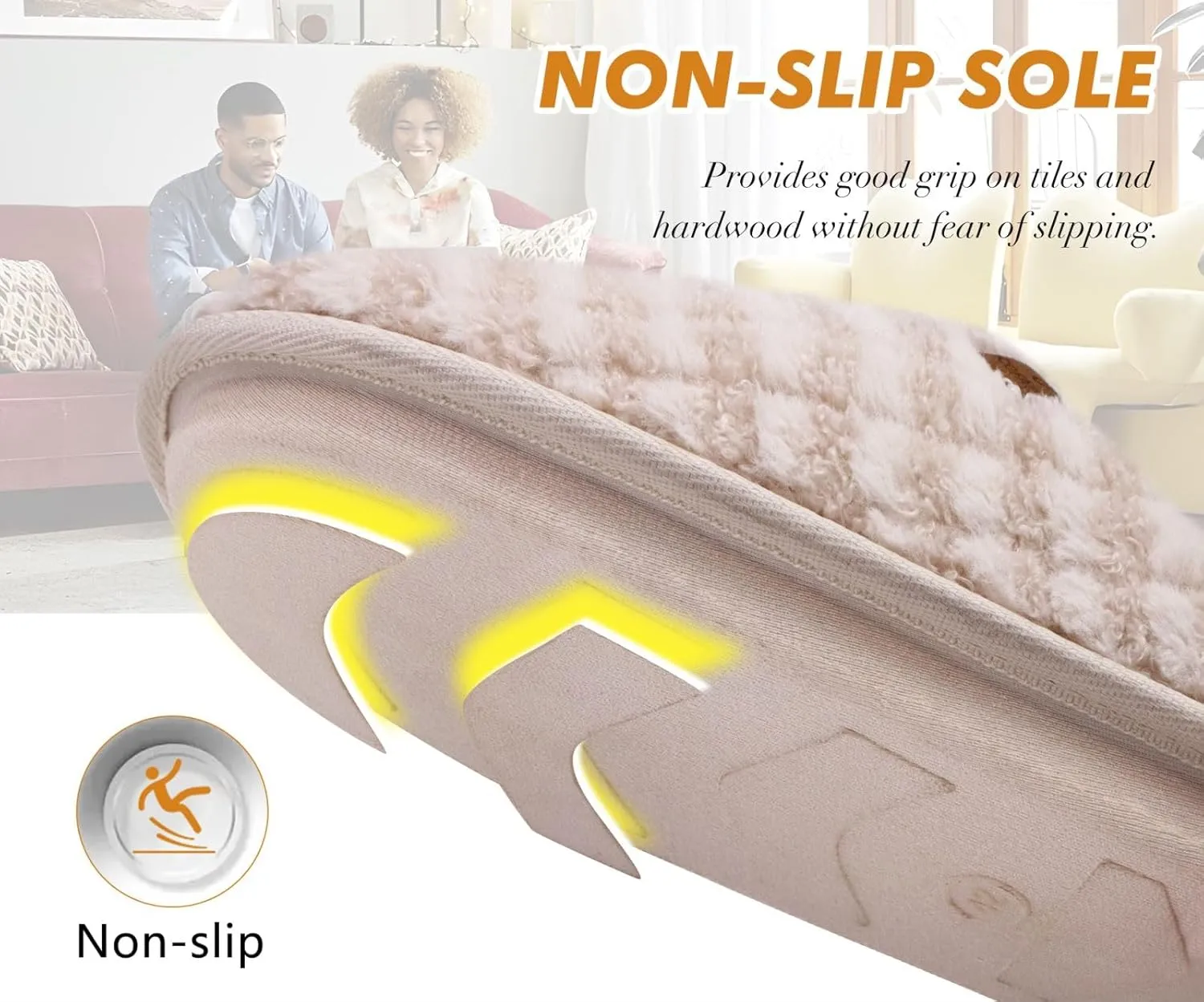 COFACE Unisex Mens Womens Cozy Memory Foam Scuff Slippers Casual Slip On Warm House Shoes Indoor/Outdoor Sandal Slippers With Arch Support Rubber Sole Size 4-15