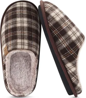 COFACE Unisex Mens Womens Cozy Memory Foam Scuff Slippers Casual Slip On Warm House Shoes Indoor/Outdoor Sandal Slippers With Arch Support Rubber Sole Size 4-15