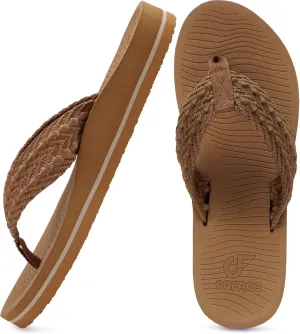 COFACE Womens Orthopedic Flip Flops Comfortable Orthotic Sandals Cushion Recovery Plantar Fasciitis Walking Slip On Ladies Flip Flops for Woman Size 5-11