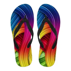 Colorful wave Women's Flip Flop