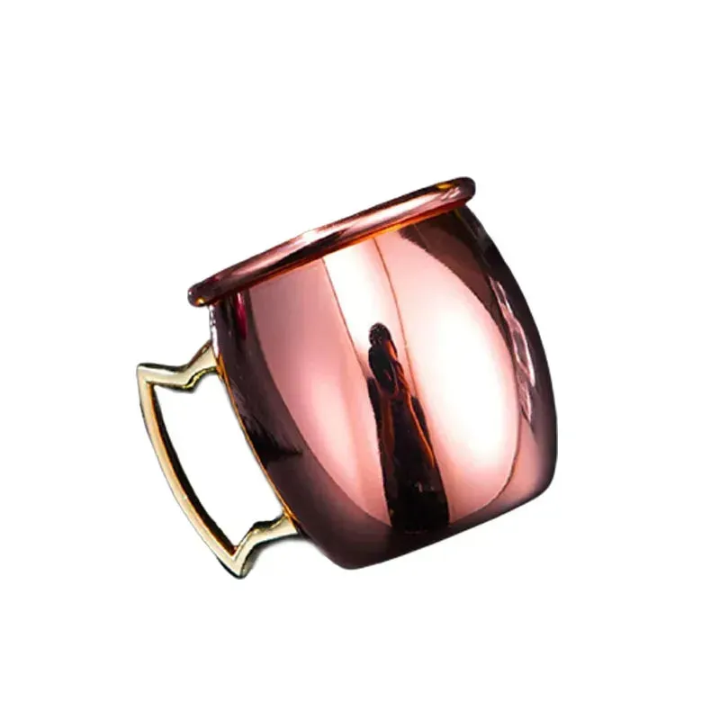 Copper Plated Moscow Mule Shot Glass Mug Mini 60ml Vodka Beer Wine Cup Cocktail Mugs Metal Canecas Travel Bar Drinkware Tools