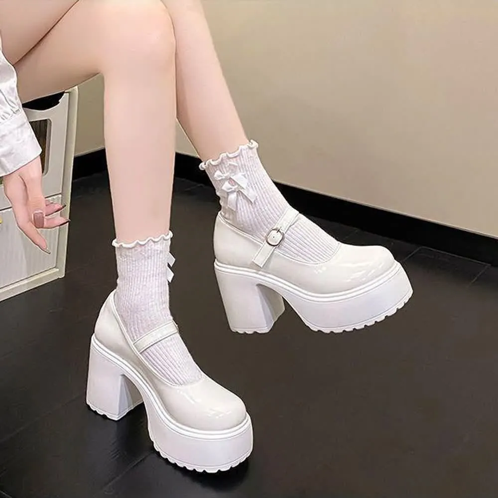 Coquette Leather Platform Mary Janes