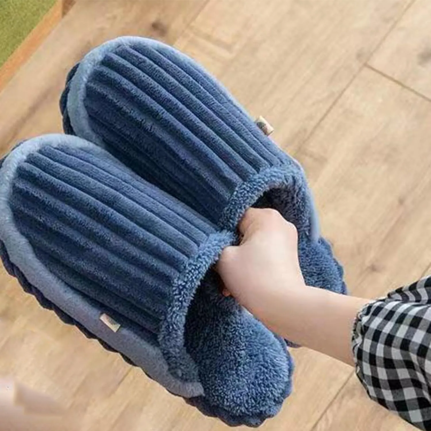 Corduroy House Slippers Home Bedroom Slide Slipper Shoes Comfy Winter Thermal Warm Slip on Shoe Trendy Gift Slippers