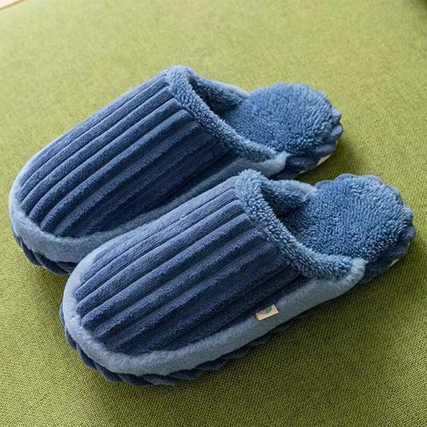 Corduroy House Slippers Home Bedroom Slide Slipper Shoes Comfy Winter Thermal Warm Slip on Shoe Trendy Gift Slippers