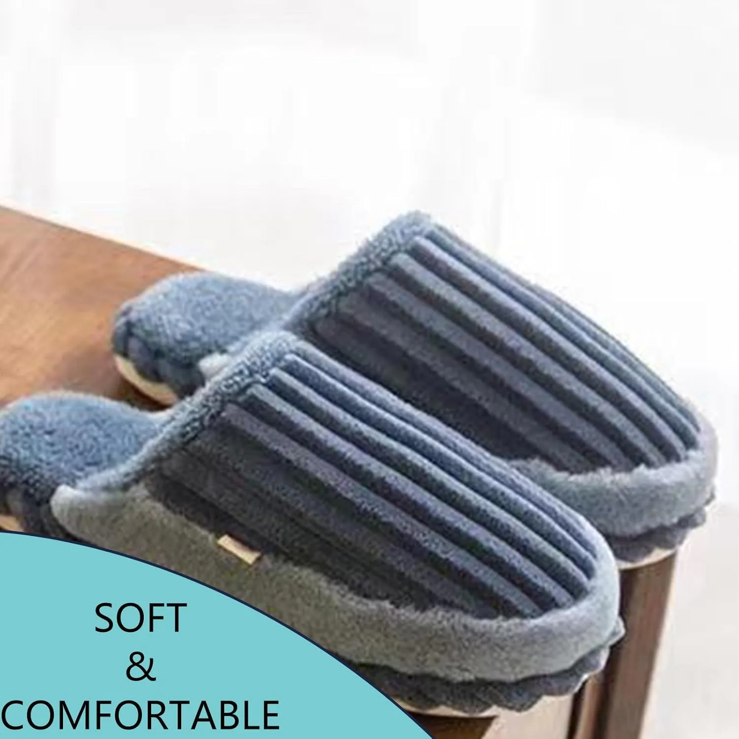 Corduroy House Slippers Home Bedroom Slide Slipper Shoes Comfy Winter Thermal Warm Slip on Shoe Trendy Gift Slippers