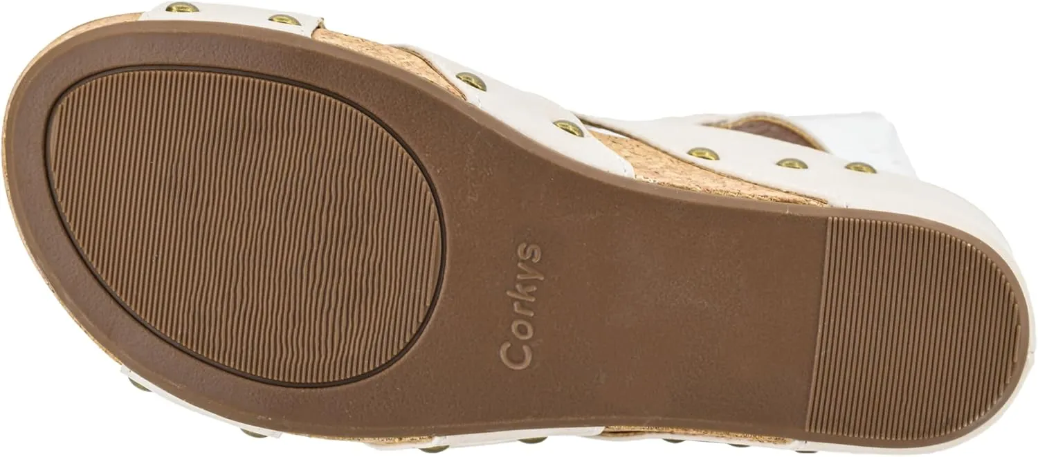 Corkys Footwear Cut It Out 2.5-Inch Heel Wedges with Memory Foam Insoles, Hook & Loop Closure, Unique Cut-Out Design – Stylish & Comfortable Fall Essential