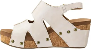 Corkys Footwear Cut It Out 2.5-Inch Heel Wedges with Memory Foam Insoles, Hook & Loop Closure, Unique Cut-Out Design – Stylish & Comfortable Fall Essential