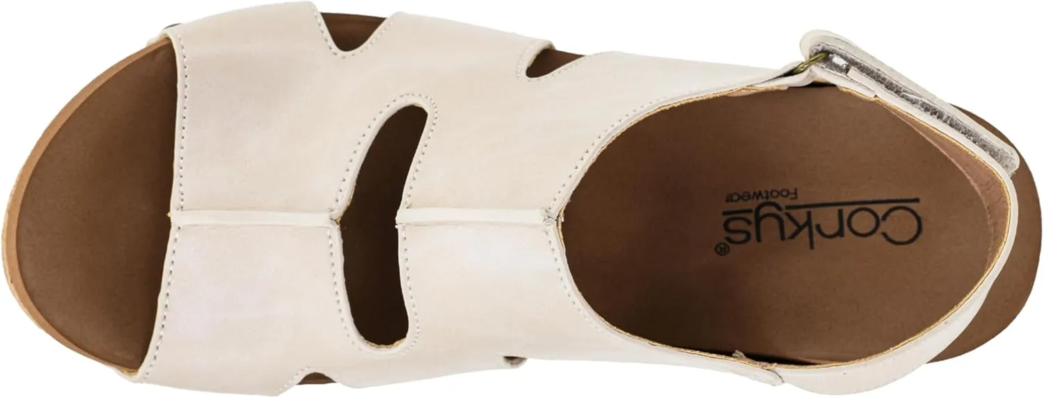 Corkys Footwear Cut It Out 2.5-Inch Heel Wedges with Memory Foam Insoles, Hook & Loop Closure, Unique Cut-Out Design – Stylish & Comfortable Fall Essential