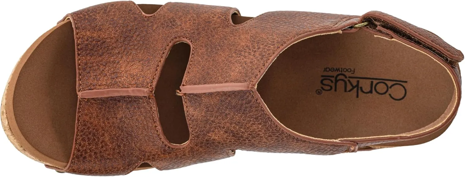 Corkys Footwear Cut It Out 2.5-Inch Heel Wedges with Memory Foam Insoles, Hook & Loop Closure, Unique Cut-Out Design – Stylish & Comfortable Fall Essential