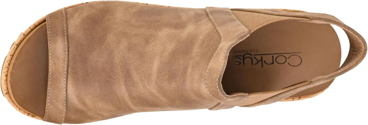Corkys Footwear Easy Now 2.5-Inch Heel Wedges with Memory Foam Insoles and a Slip-In Design with Stretchy Panels – Cute, Comfortable, and Stylish
