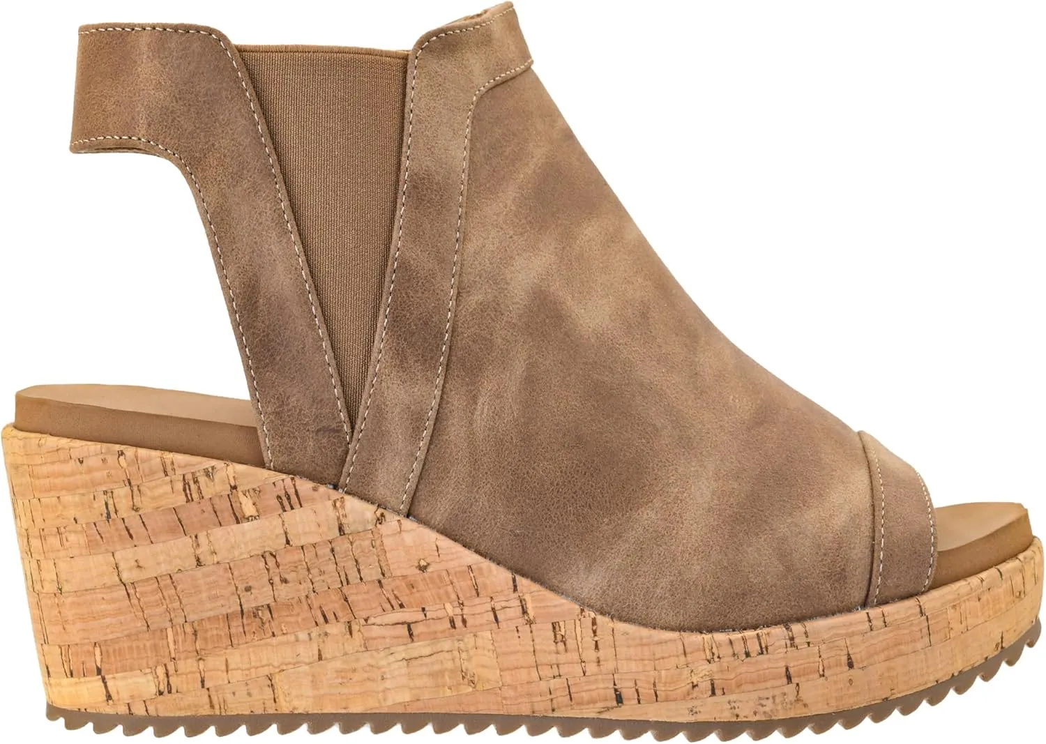 Corkys Footwear Easy Now 2.5-Inch Heel Wedges with Memory Foam Insoles and a Slip-In Design with Stretchy Panels – Cute, Comfortable, and Stylish