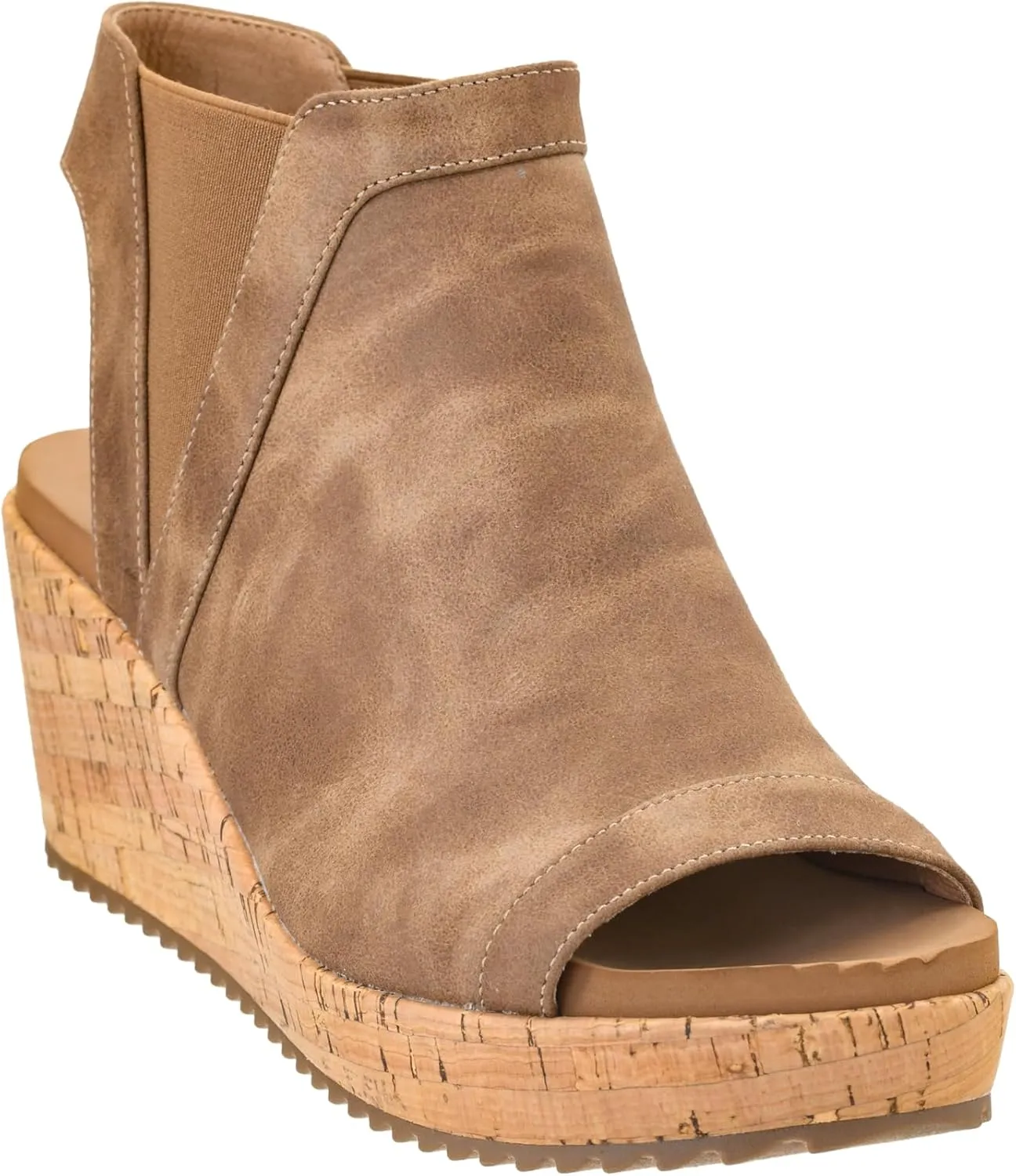 Corkys Footwear Easy Now 2.5-Inch Heel Wedges with Memory Foam Insoles and a Slip-In Design with Stretchy Panels – Cute, Comfortable, and Stylish