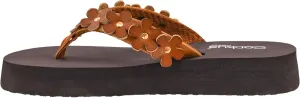 Corkys Footwear No Running Flip Flops - 'V' Strap Adorned With Flowers, Everyday Wear, Soft Footbed for All-Day Comfort, Effortless Slip-On Convenience