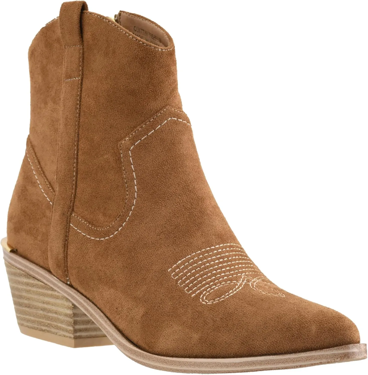 Corkys Footwear Quittin Time 2.5-Inch Stacked Heel Booties with Memory Foam Insoles and Western Stitching - Stylish and Comfortable
