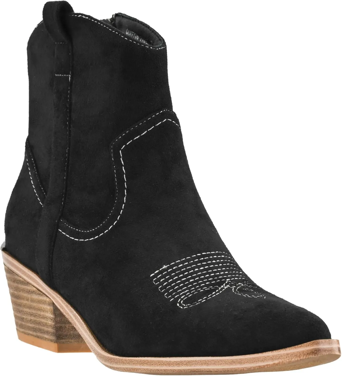 Corkys Footwear Quittin Time 2.5-Inch Stacked Heel Booties with Memory Foam Insoles and Western Stitching - Stylish and Comfortable