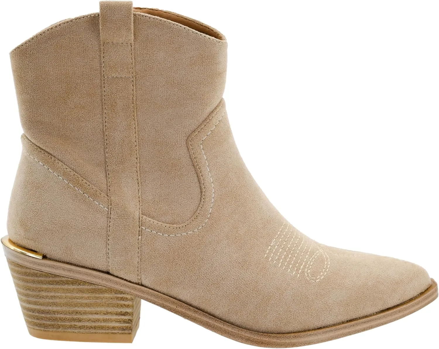 Corkys Footwear Quittin Time 2.5-Inch Stacked Heel Booties with Memory Foam Insoles and Western Stitching - Stylish and Comfortable