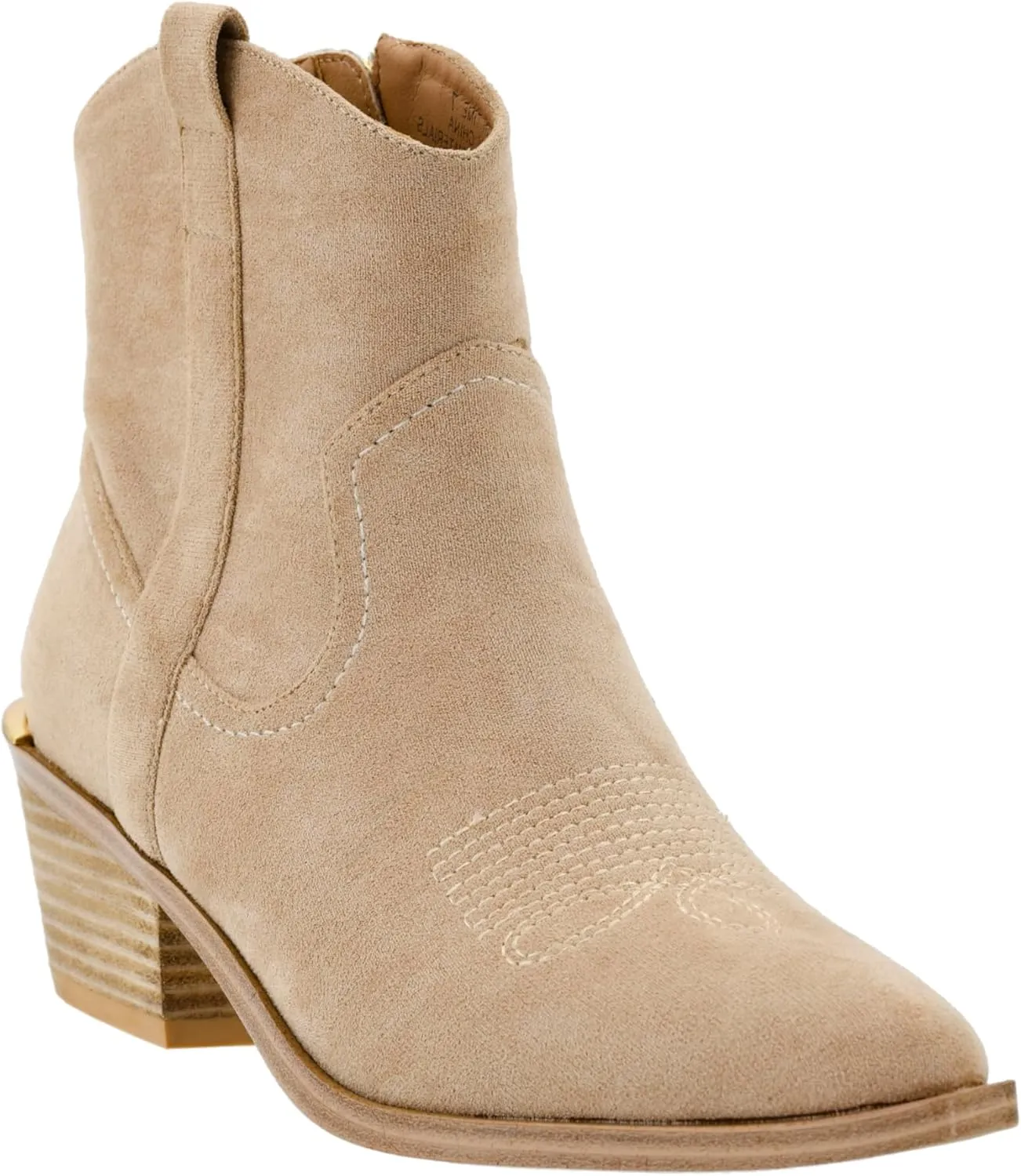 Corkys Footwear Quittin Time 2.5-Inch Stacked Heel Booties with Memory Foam Insoles and Western Stitching - Stylish and Comfortable