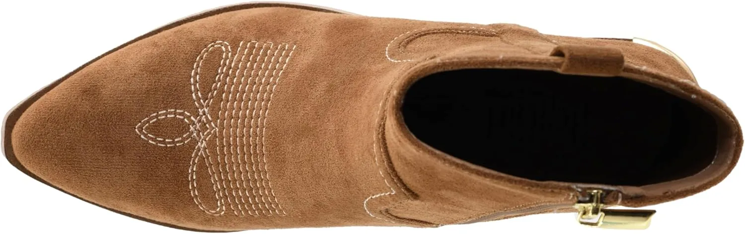 Corkys Footwear Quittin Time 2.5-Inch Stacked Heel Booties with Memory Foam Insoles and Western Stitching - Stylish and Comfortable