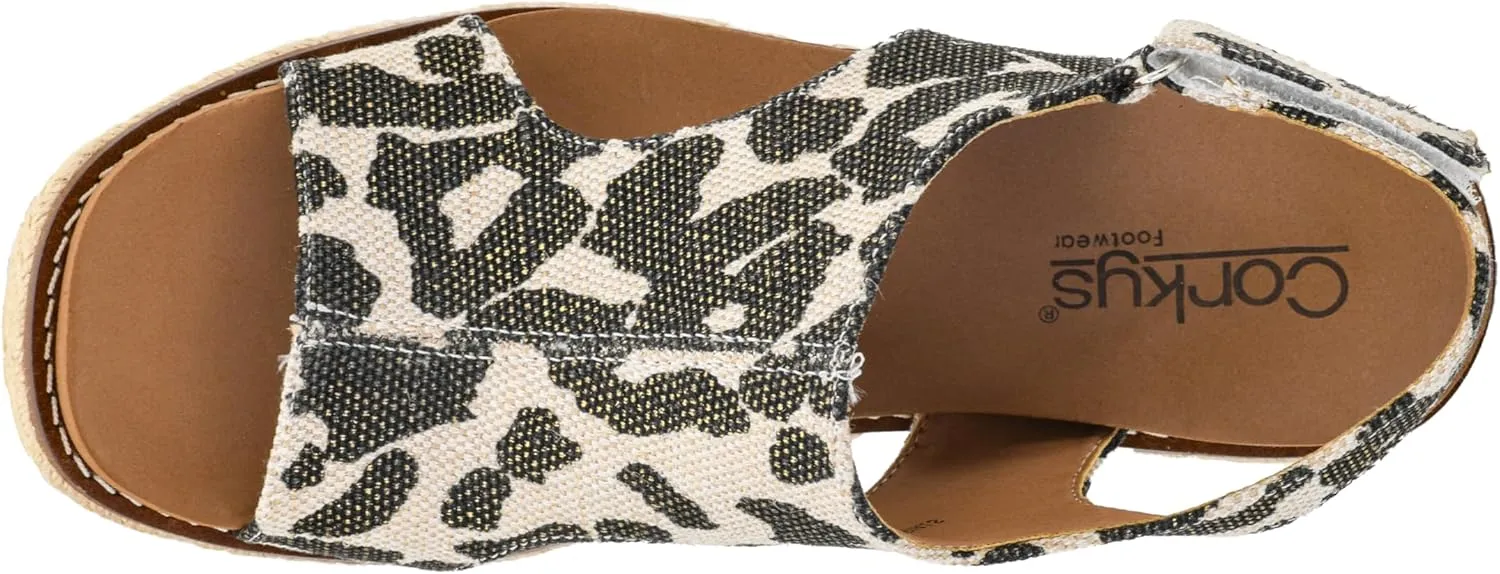 Corkys Footwear Women's Freddie Wedge Sandals with 3.75-Inch Heel and 2-inch Platform- Comfort-Enhancing EVA Insoles, and Stylish Jute Wrapped Bottom Design