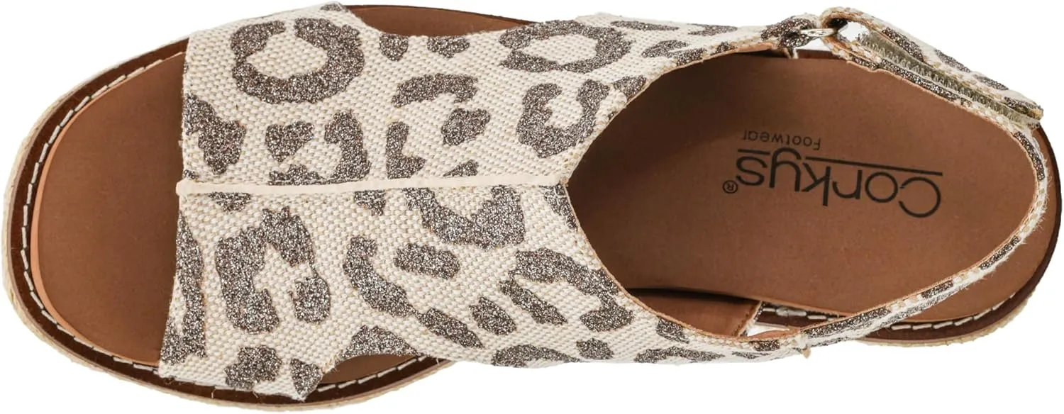 Corkys Footwear Women's K Bye Wedge Sandals with 3-Inch Heel - Comfort-Enhancing EVA Insoles, Hook and Loop Closure, and Stylish Jute Wrapped Bottom Design