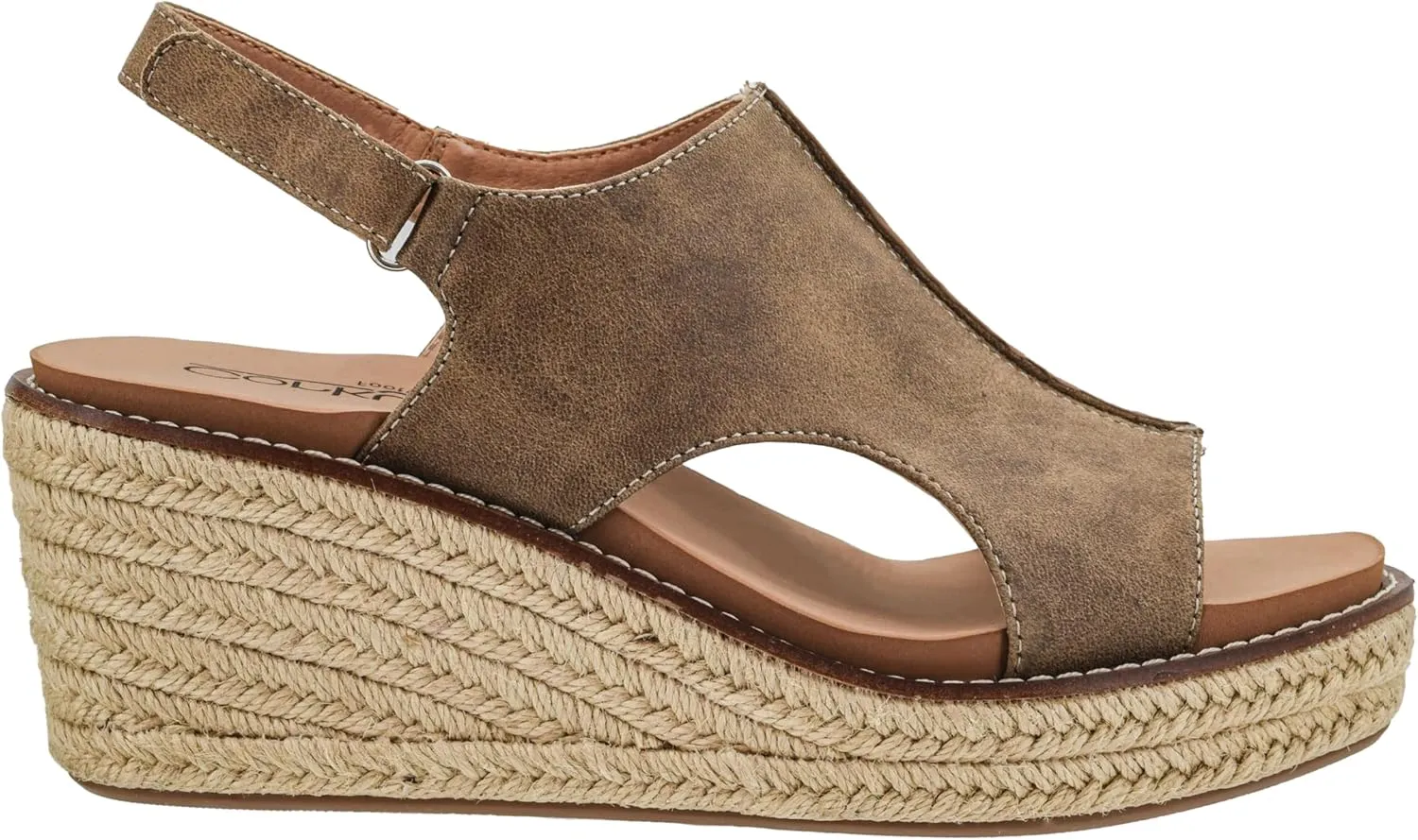 Corkys Footwear Women's K Bye Wedge Sandals with 3-Inch Heel - Comfort-Enhancing EVA Insoles, Hook and Loop Closure, and Stylish Jute Wrapped Bottom Design