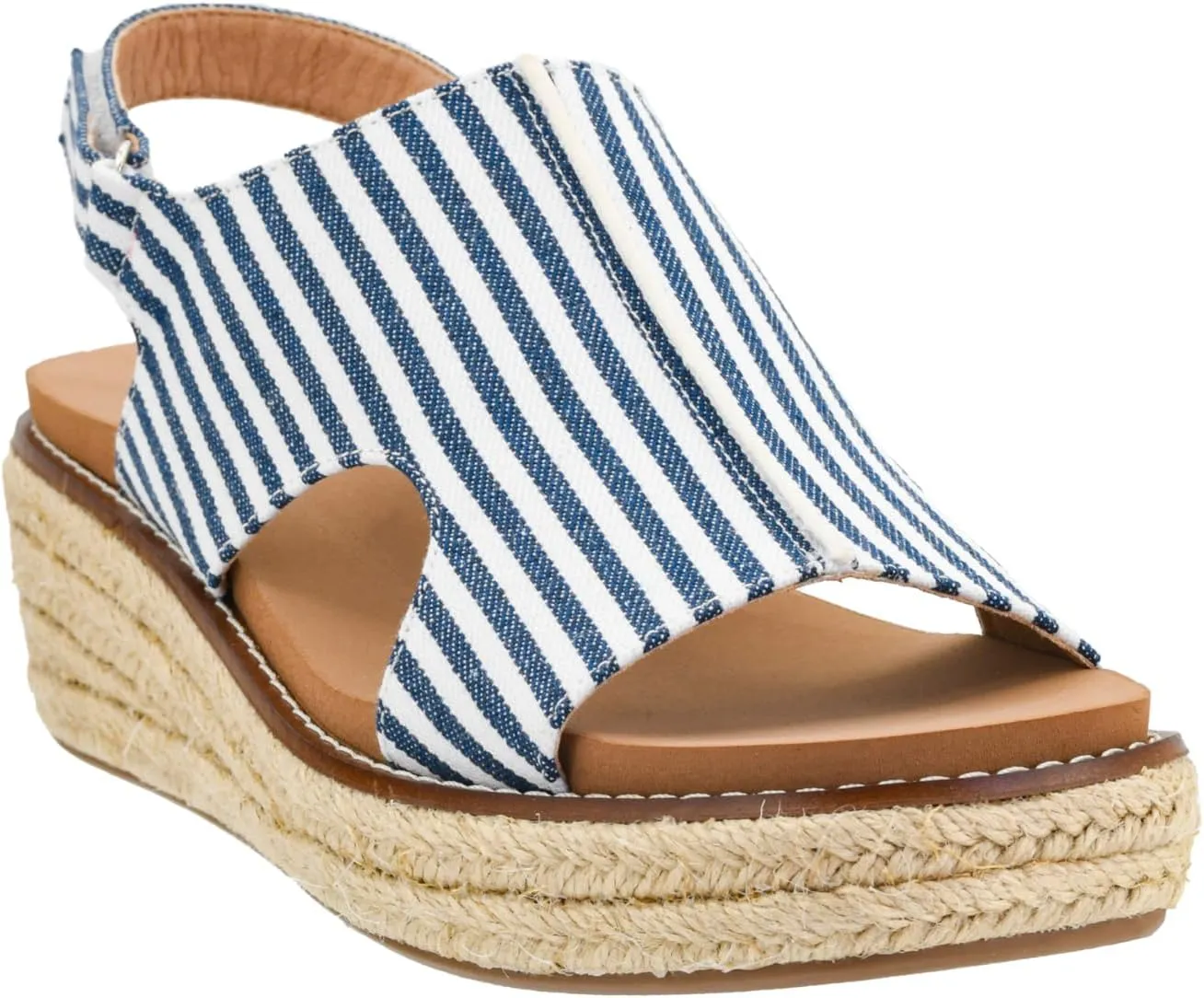 Corkys Footwear Women's Ready Or Not Wedge Sandals with 2-Inch Heel - Comfort-Enhancing EVA Insoles, Hook and Loop Closure, and Stylish Jute Wrapped Bottom Design
