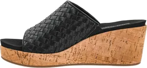 Corkys Footwear Women's Wine And Dine 2.5-Inch Wedge Sandal - With A Woven Upper, Cork Platform, Slip-On Design, and Corkys Soft EVA Insoles For All Day Wear